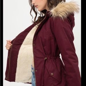 Love Tree Burgundy Anorak Jacket